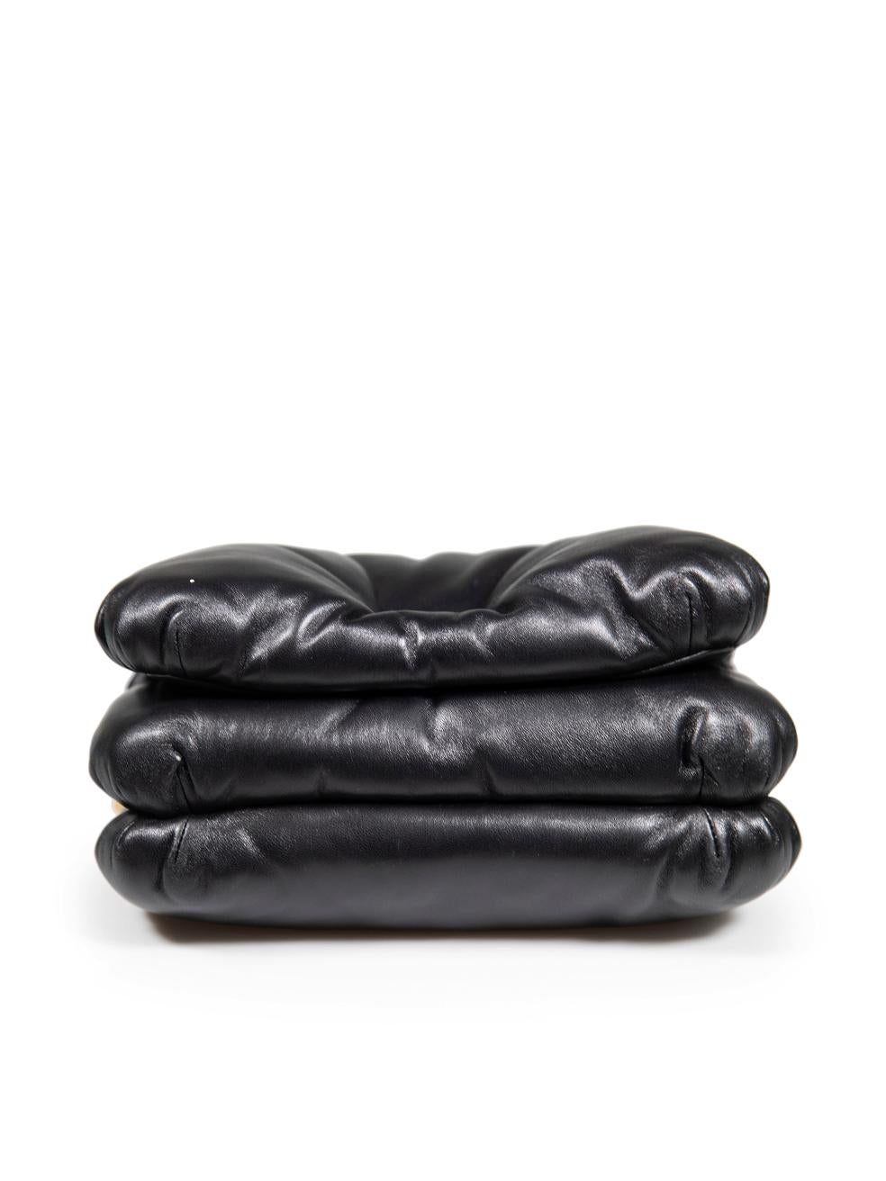 Women's Loewe Black Nappa Leather Puffer Goya Shoulder Bag For Sale