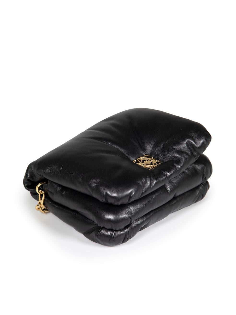 Loewe Black Nappa Leather Puffer Goya Shoulder Bag For Sale 2