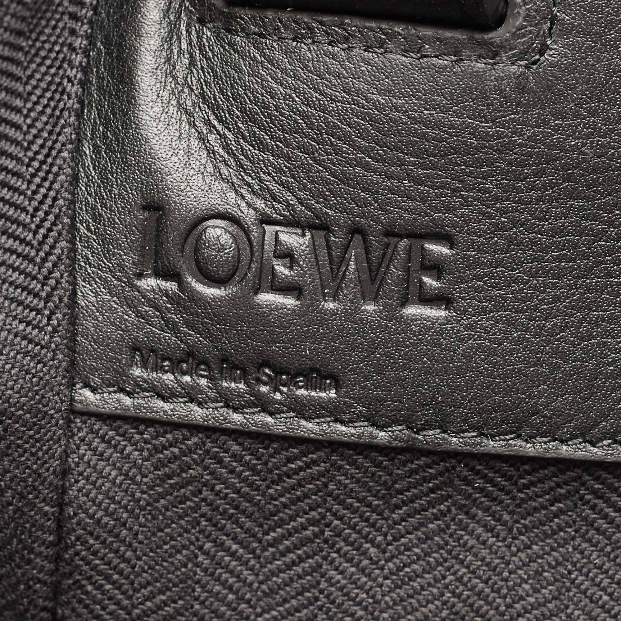 Loewe Black/Red Tartan Wool and Leather Medium Hammock Shoulder Bag 3