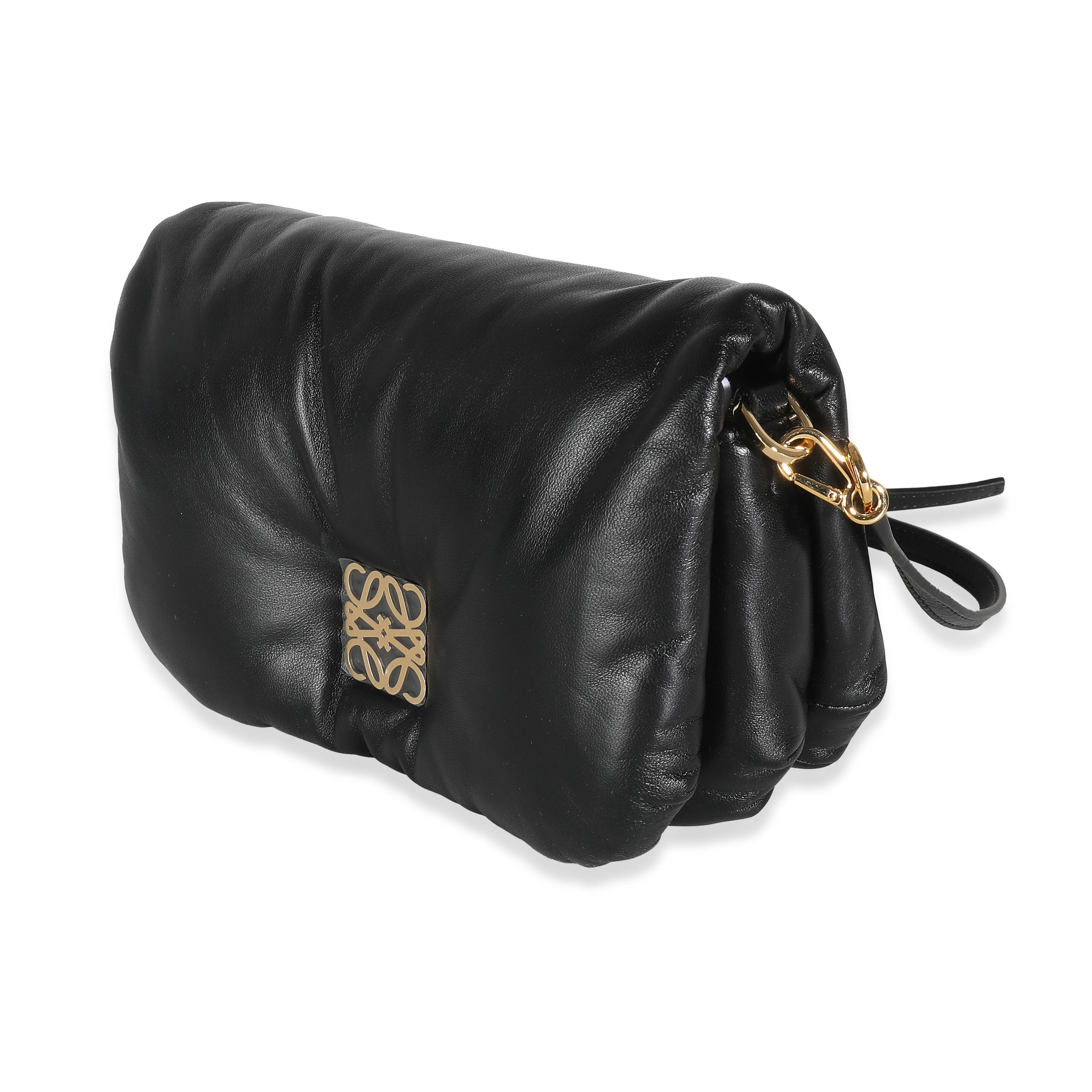 Women's or Men's Loewe Black Shiny Nappa Lambskin Mini Puffer Goya For Sale
