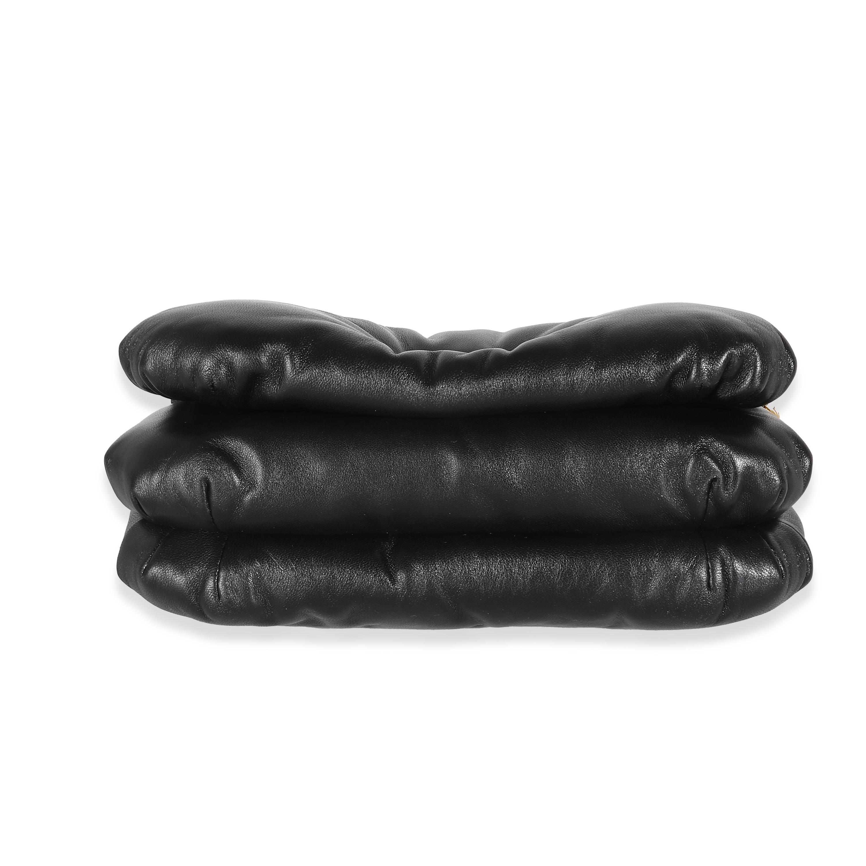 Loewe Black Shiny Nappa Lambskin Mini Puffer Goya For Sale 3