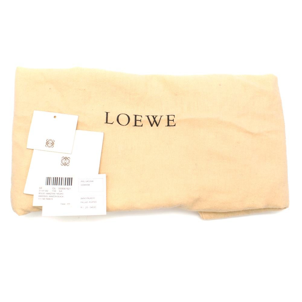 Loewe Black Suede & Leather Amazona Tote Bag 3