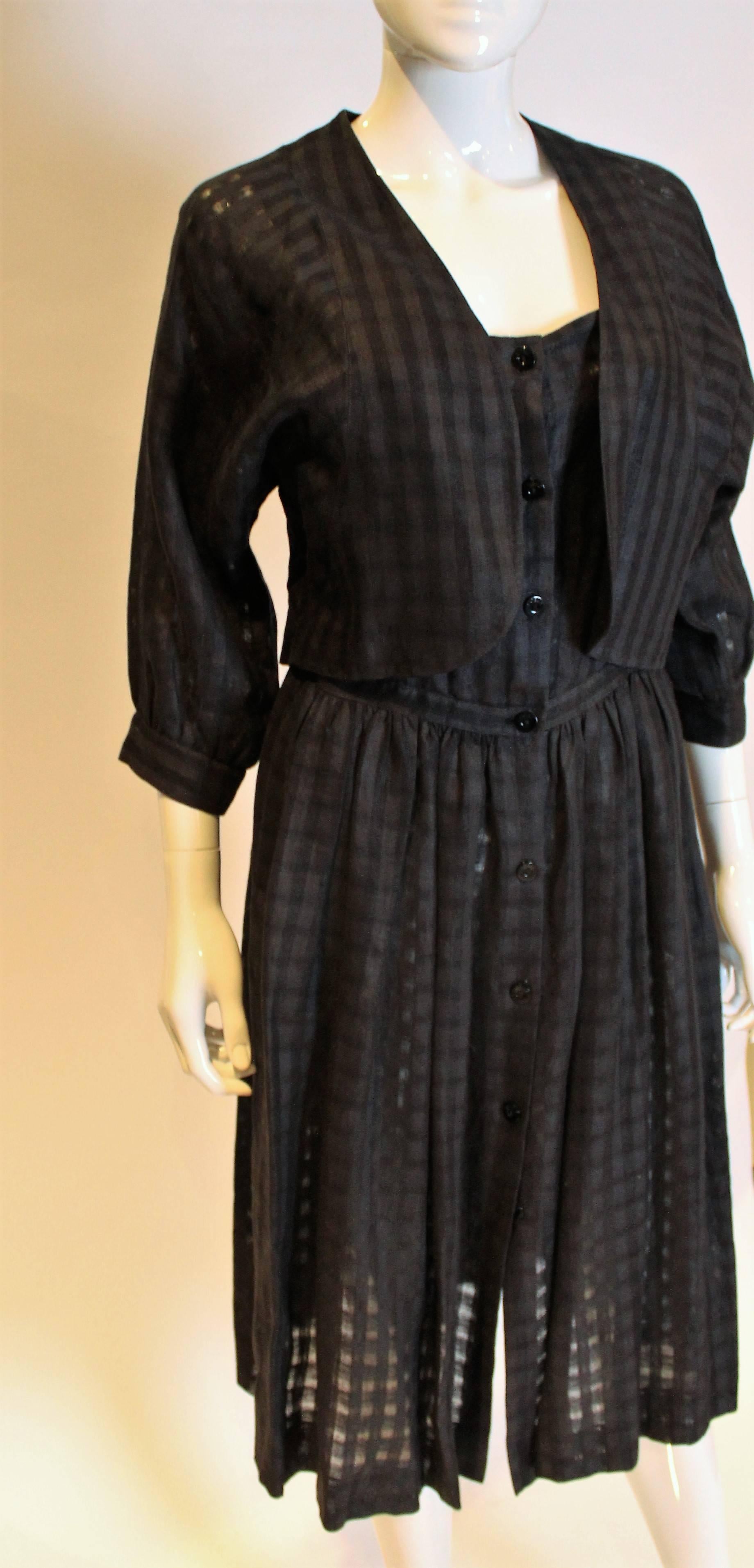 Loewe Black Sundress and Jacket In Excellent Condition For Sale In London, GB