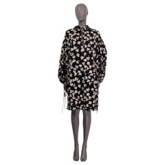 LOEWE black & white viscose SHAMROCK Shift Dress 0NE SIZE