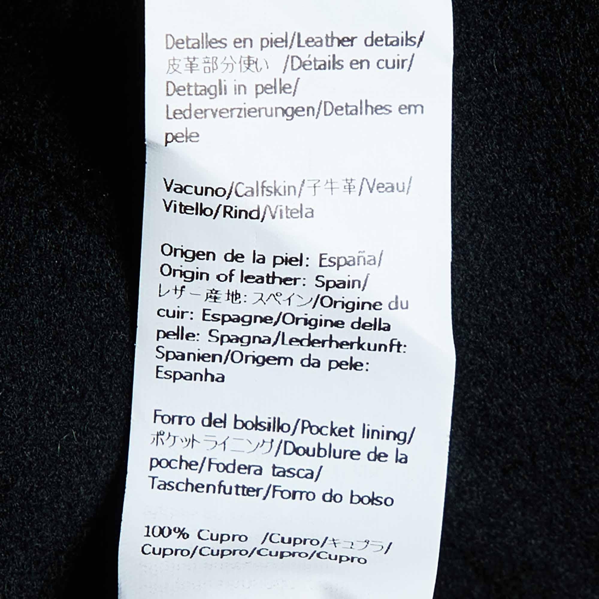 Women's Loewe Black Wool Anagram Pocket Detail Button Front Jacket M