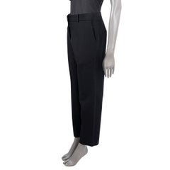 LOEWE black wool CLASSIC Dress Pants 42 M