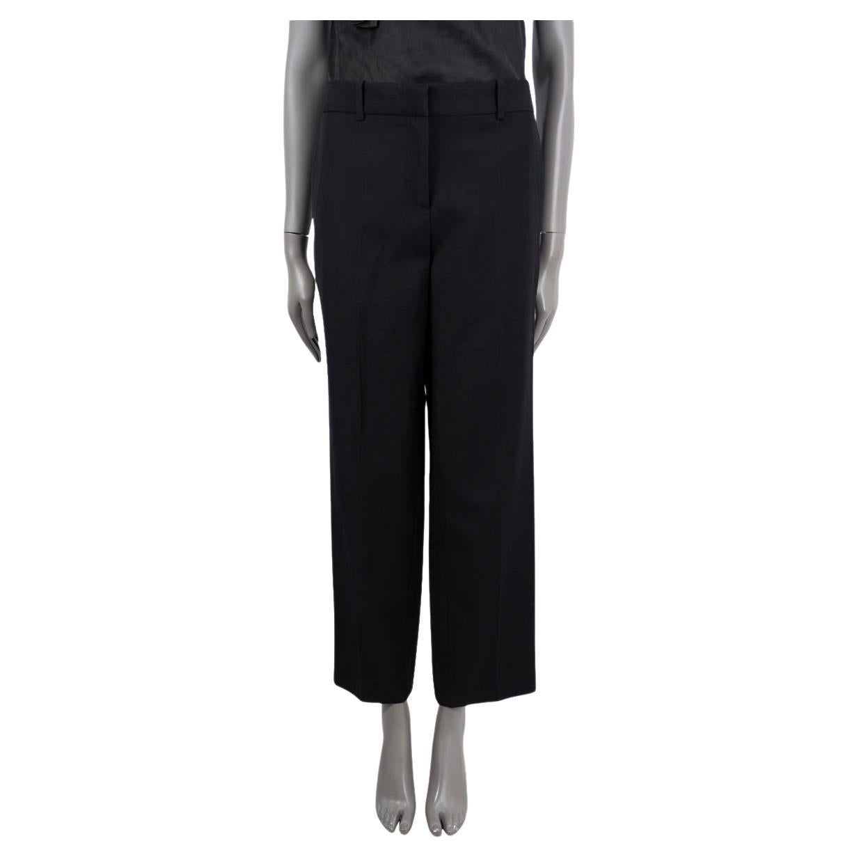 LOEWE black wool CLASSIC Dress Pants 42 M For Sale