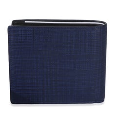 Loewe Blue Calfskin Linen Anagram Bifold Wallet