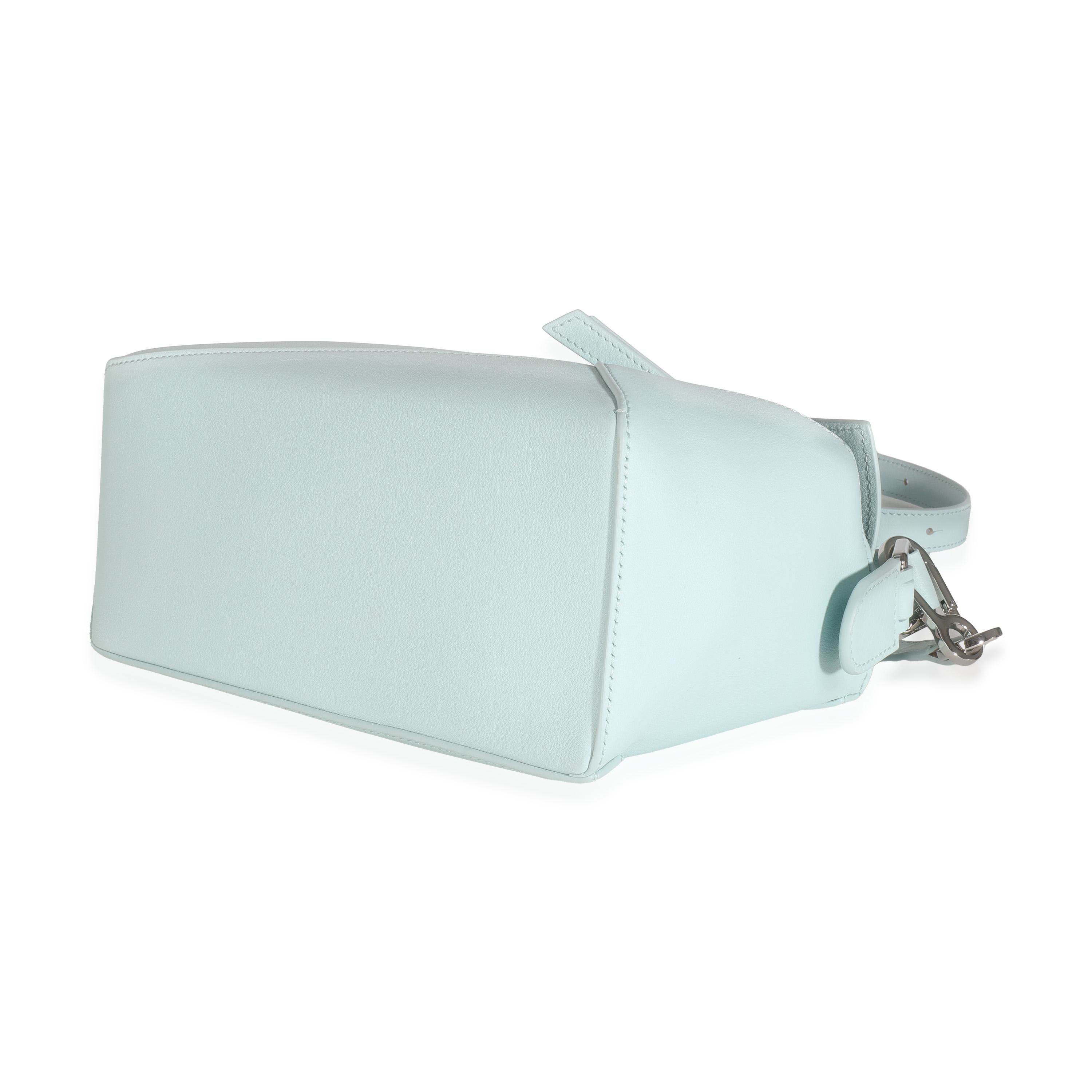 Women's or Men's Loewe Blue Iceberg Classic Calfskin Small Puzzle Edge Bag For Sale