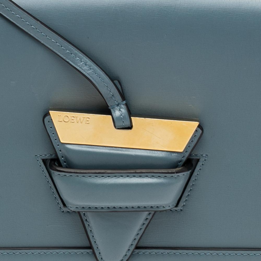 Loewe Blue Leather Barcelona Crossbody Bag at 1stDibs