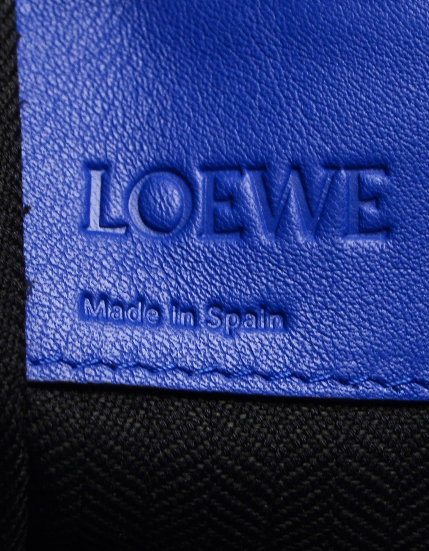 Loewe Blue Leather Can't Take It Small Hammock Bag 3