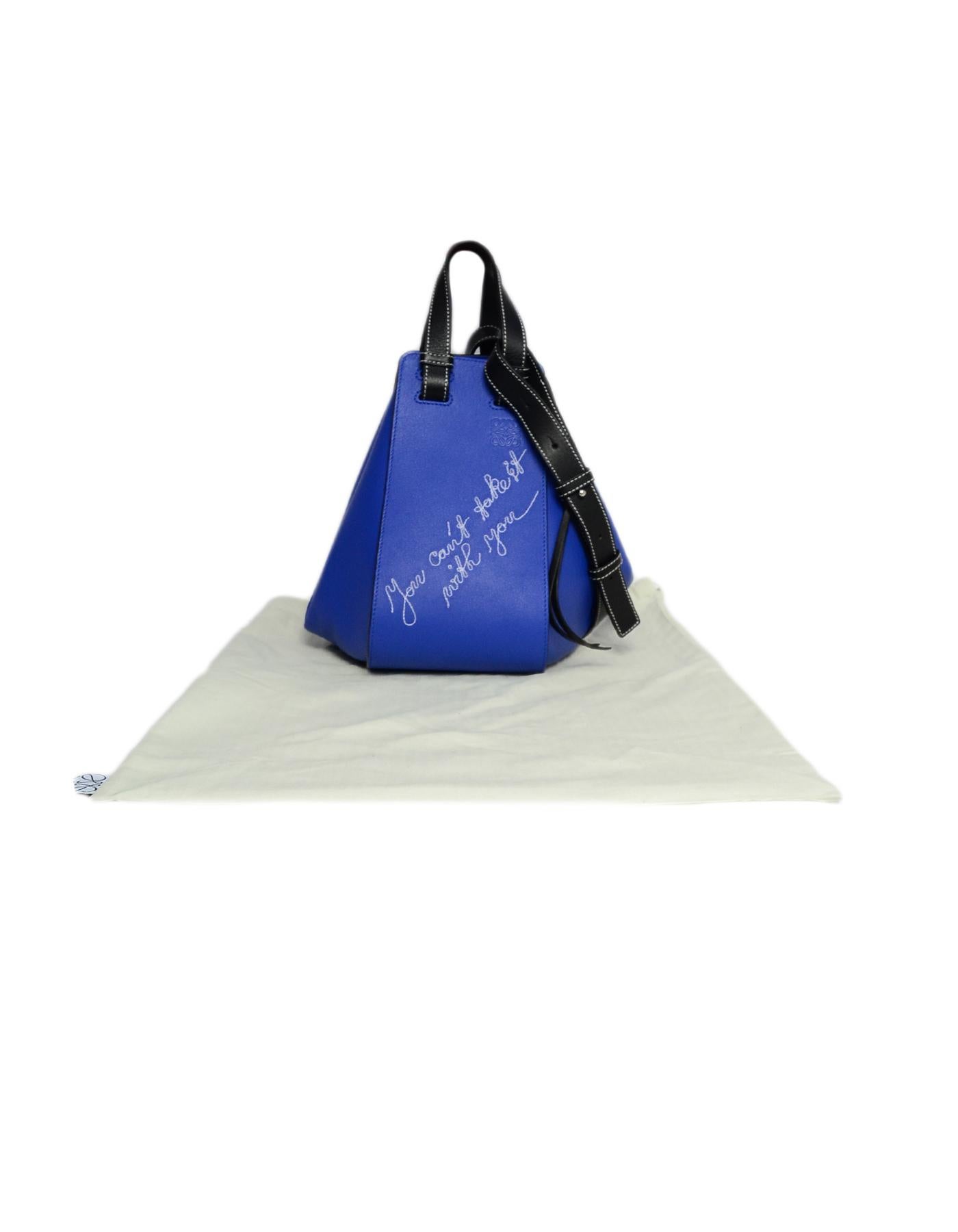 Loewe Blue Leather Can't Take It Small Hammock Bag 5