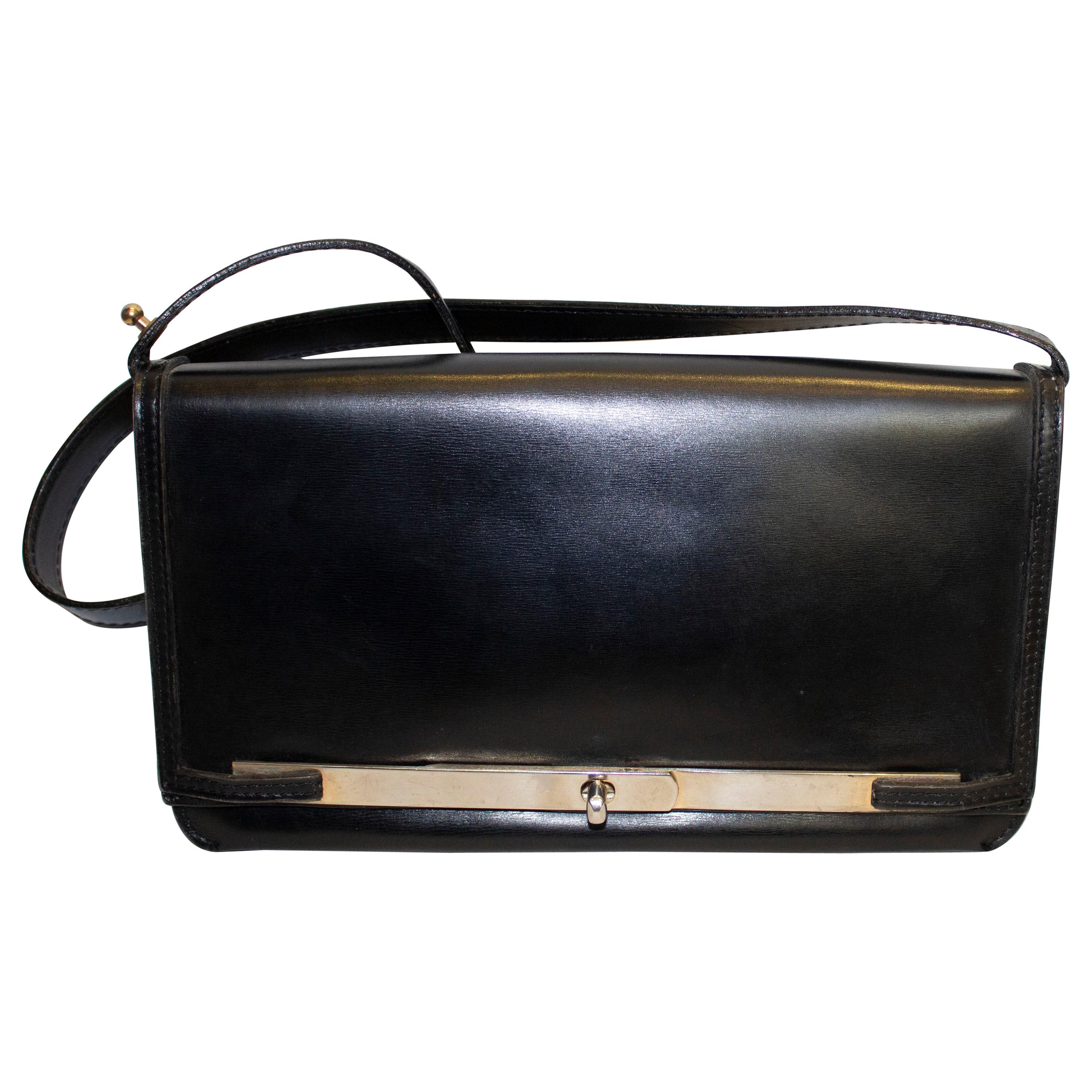 Loewe  Blue Leather Handbag with Adjustable Strap