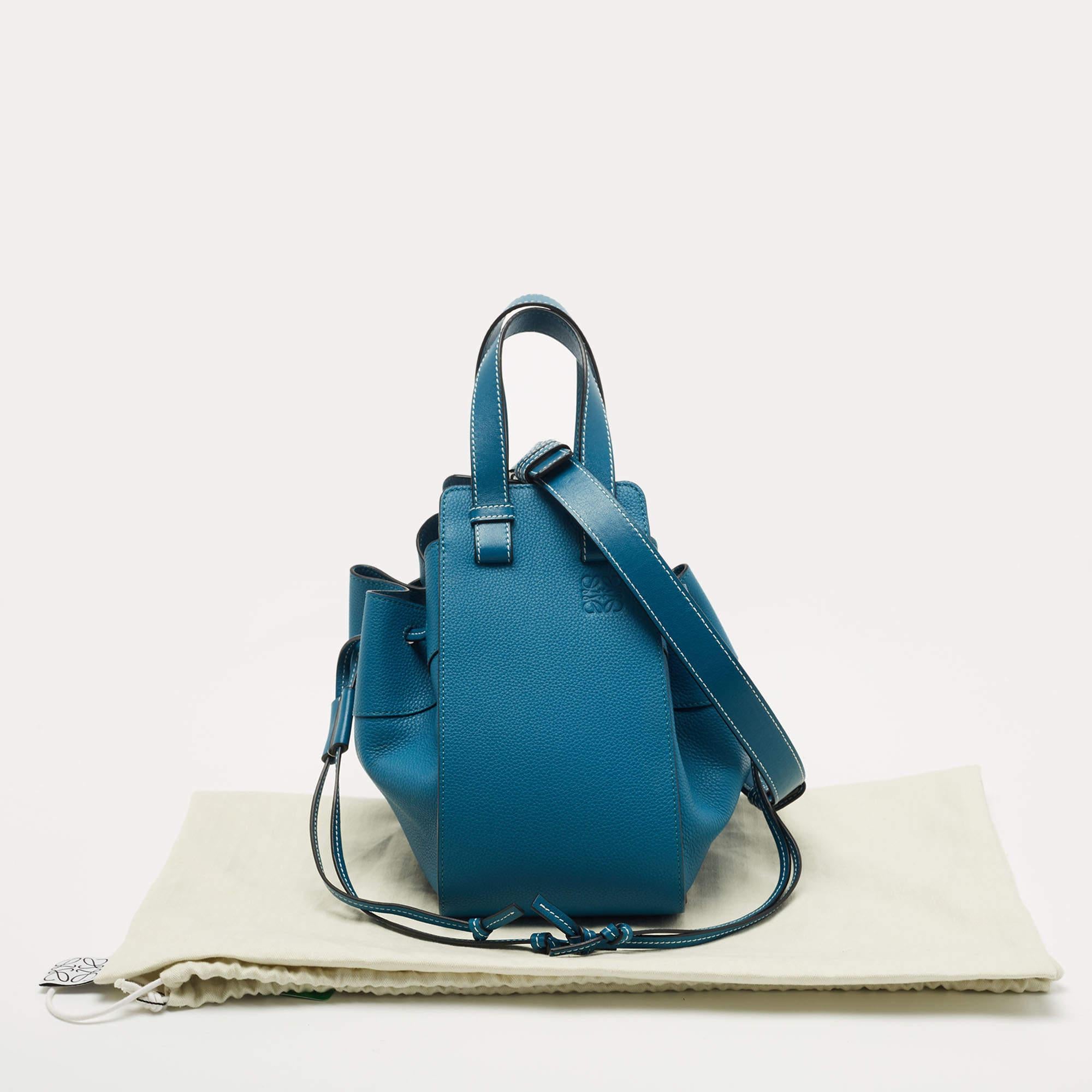 Loewe Blue Leather Small Hammock Shoulder Bag 8