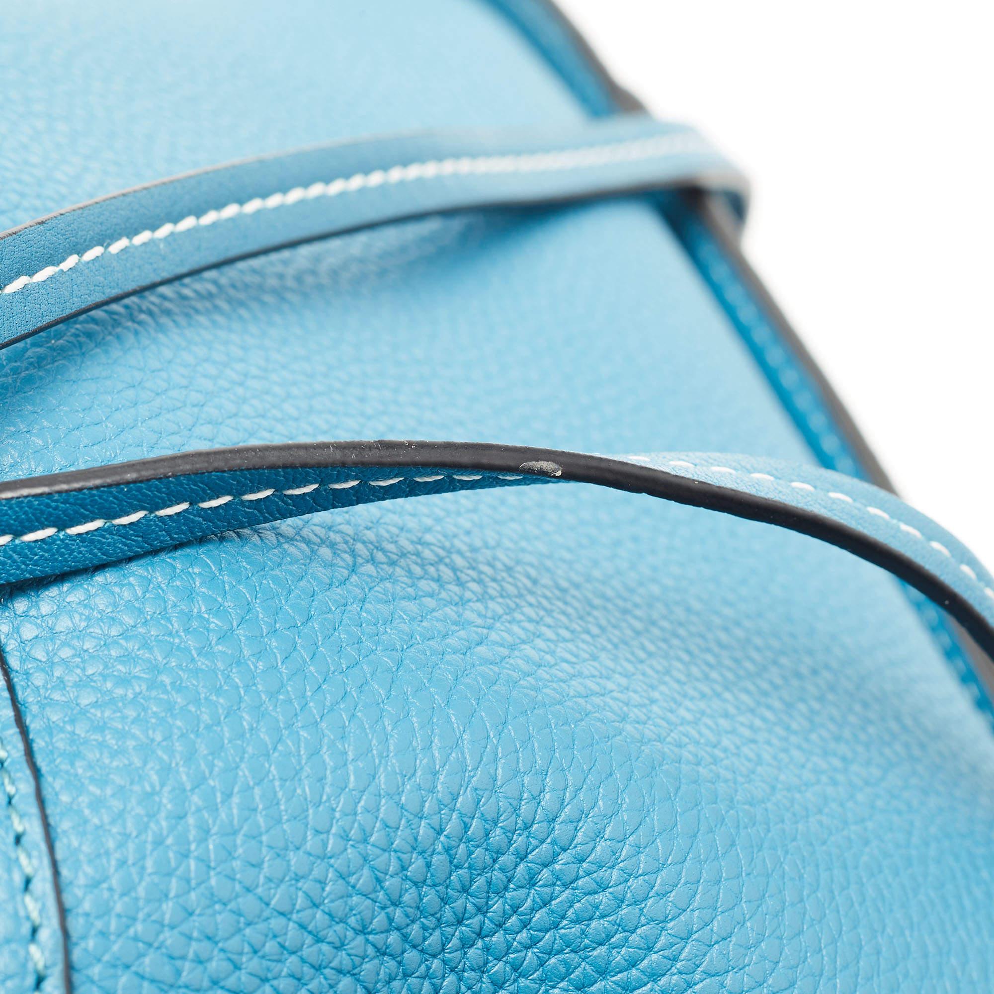 Women's Loewe Blue Leather Small Hammock Shoulder Bag