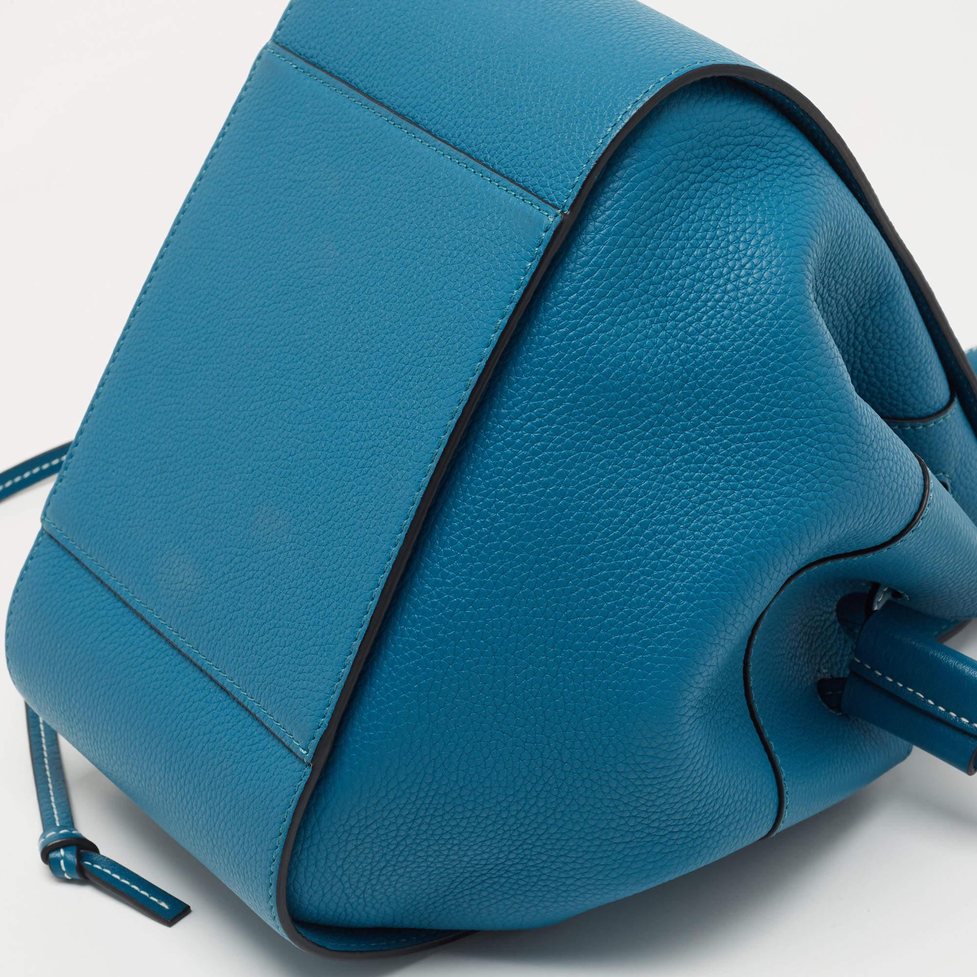 Loewe Blue Leather Small Hammock Shoulder Bag 2
