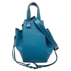 Used Loewe Blue Leather Small Hammock Shoulder Bag