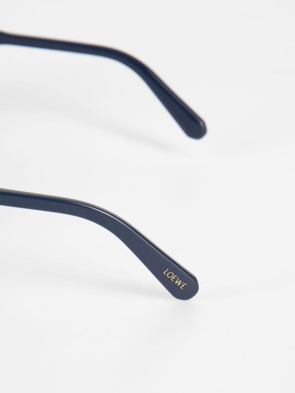 Loewe Blue Leather Trim Round Sunglasses 2