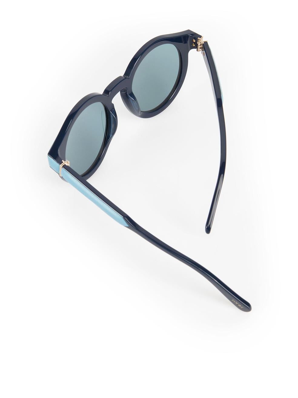 Loewe Blue Leather Trim Round Sunglasses 3