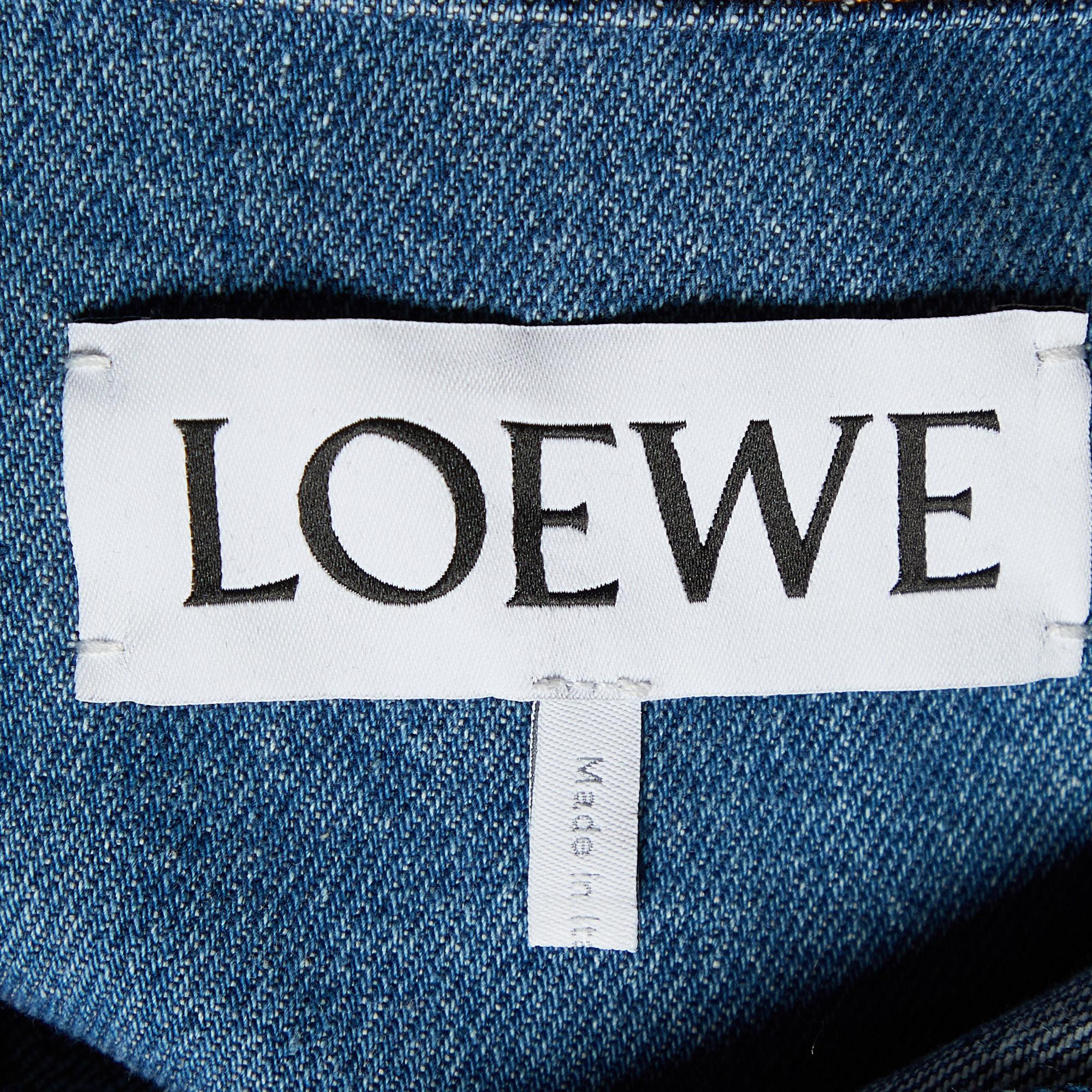 Loewe Blue Workwear Denim Jacket L In Excellent Condition In Dubai, Al Qouz 2