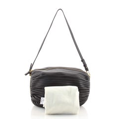 Loewe Bracelet Pouch Shoudler Bag Pleated Leather