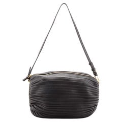 Loewe Bracelet Pouch Shoudler Bag Pleated Leather