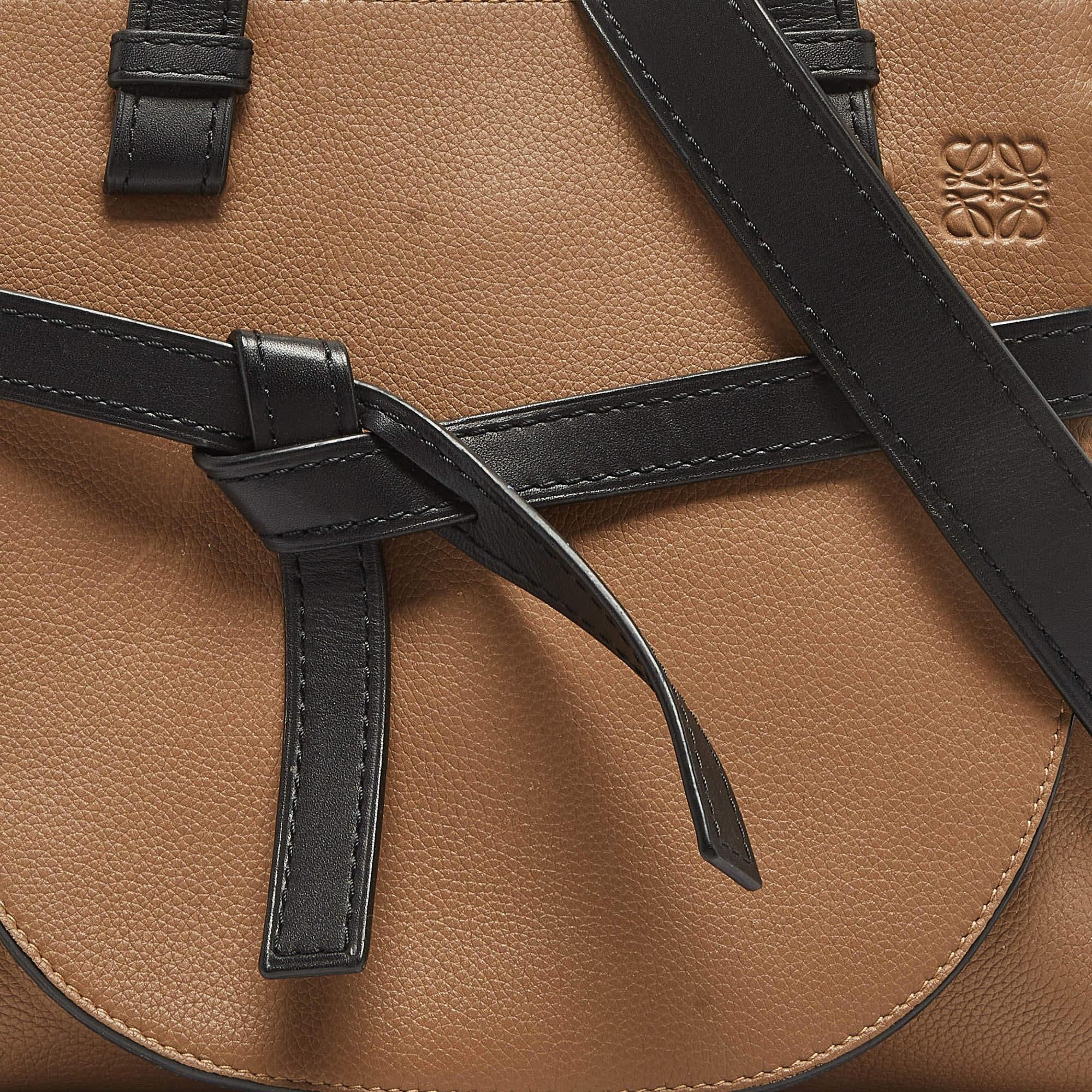 Loewe Brown/Black Leather Gate Tote 1
