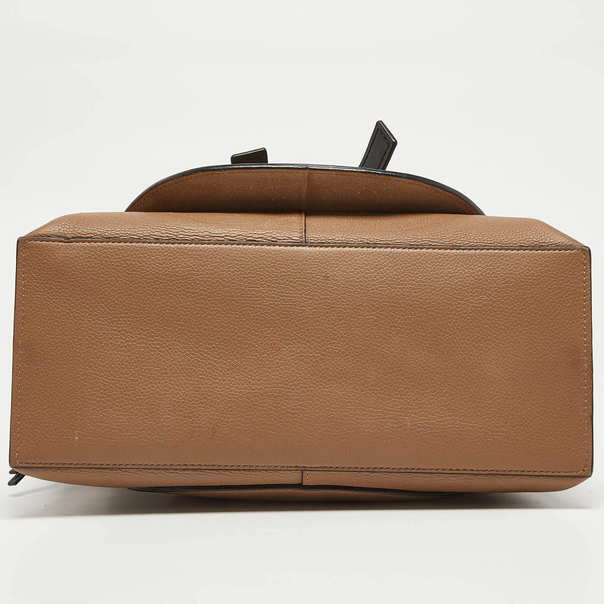 Loewe Brown/Black Leather Gate Tote 4