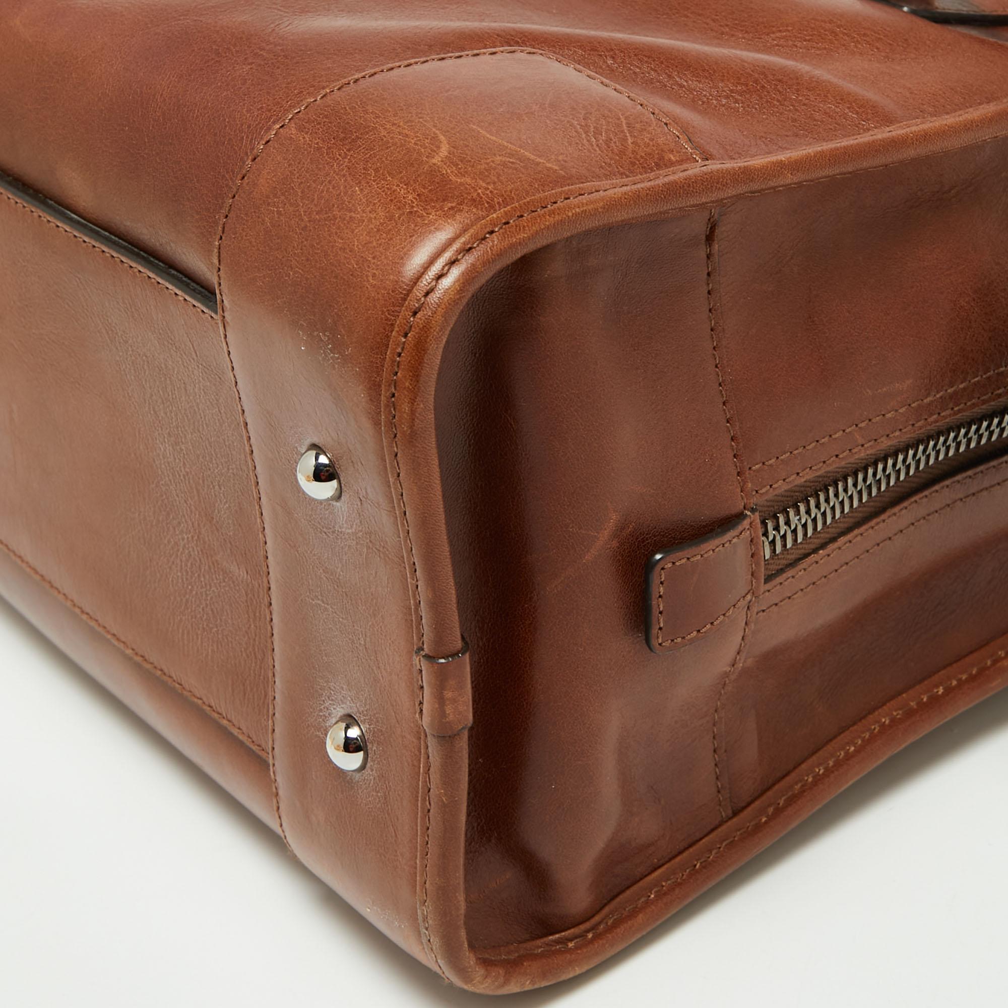 Loewe Brown Leather Amazona Satchel 5