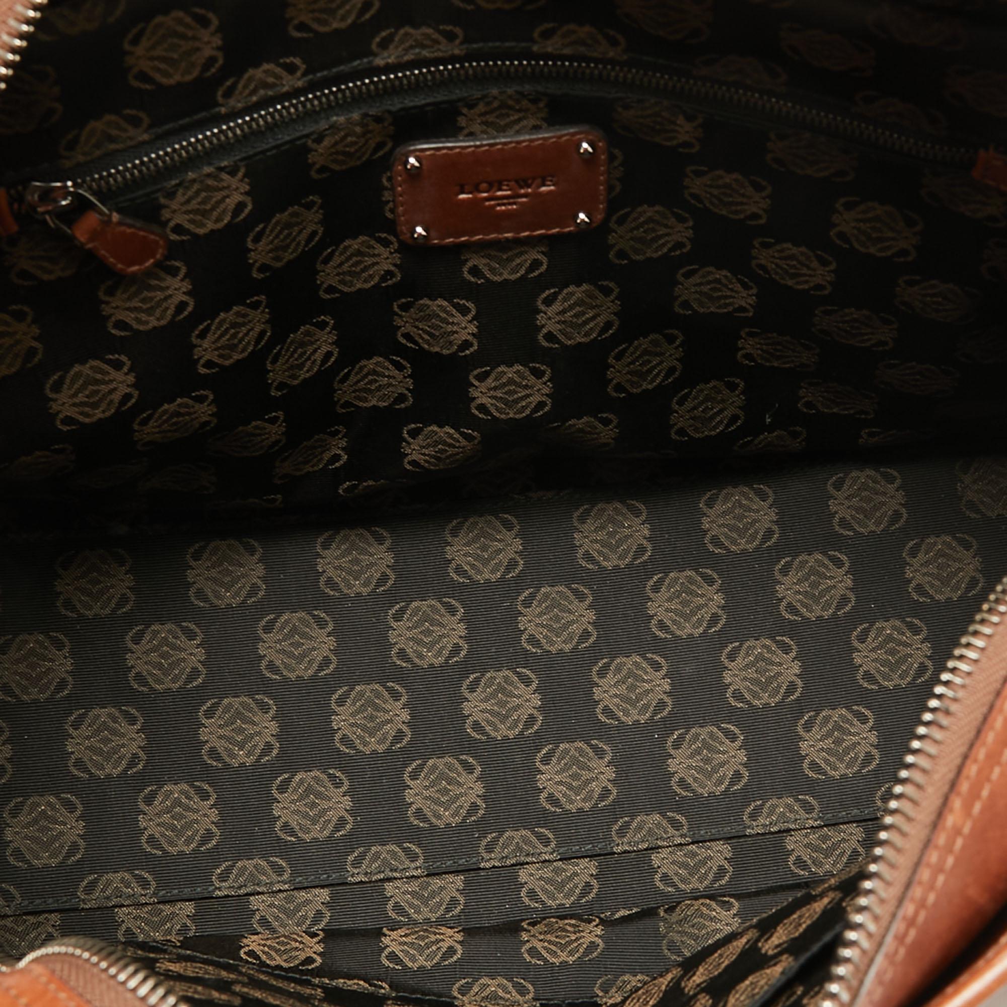 Loewe Brown Leather Amazona Satchel 2