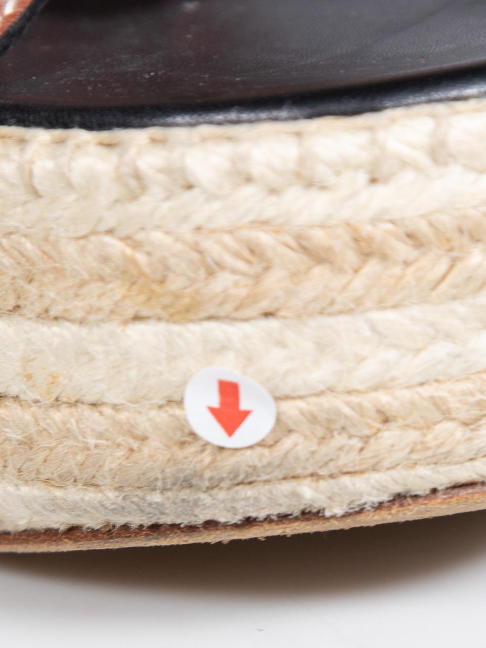 Loewe Brown Leather Gate Espadrilles Sandals Size IT 41 1