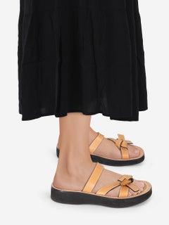 Loewe Brown Leather Knot Detail Sandals Size IT 39