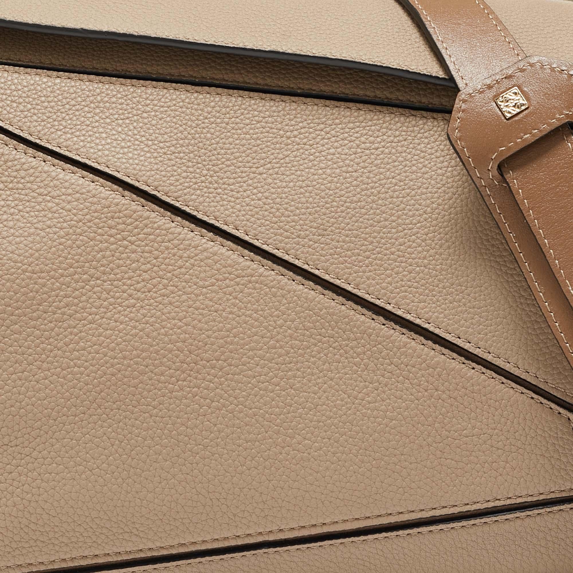 Loewe Brown Leather Medium Puzzle Shoulder Bag 9