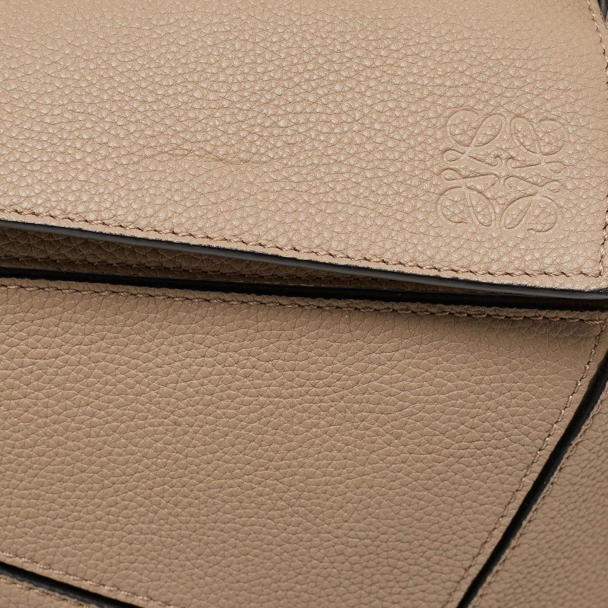 Women's Loewe Brown Leather Medium Puzzle Shoulder Bag