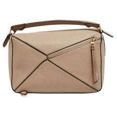 Loewe Brown Leather Medium Puzzle Shoulder Bag