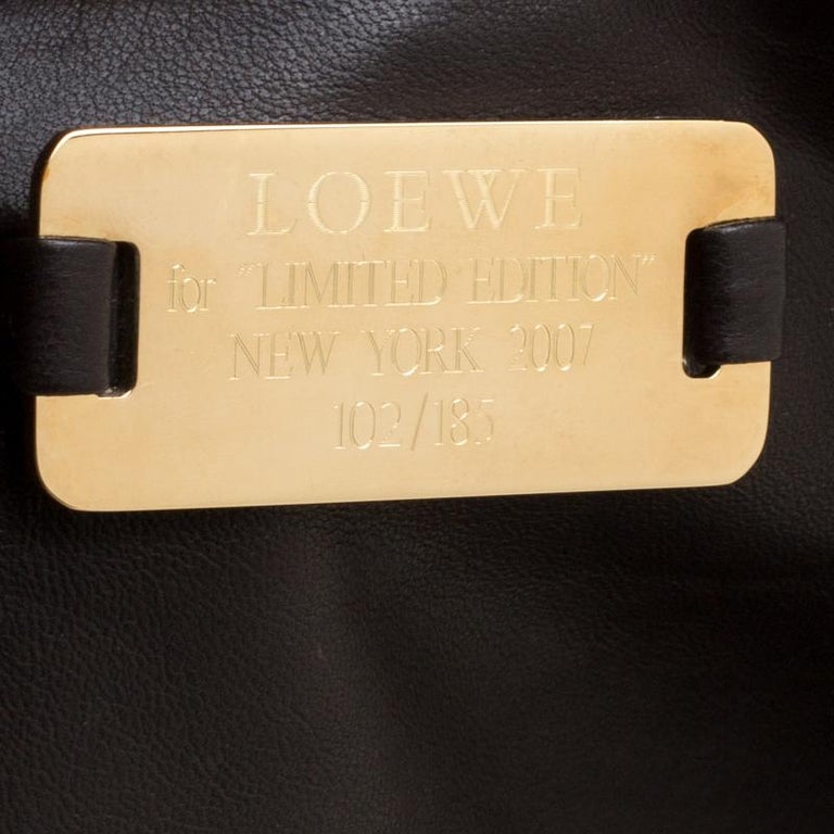 Loewe Brown Leather Mesh Limited Edition Satchel For Sale at 1stDibs