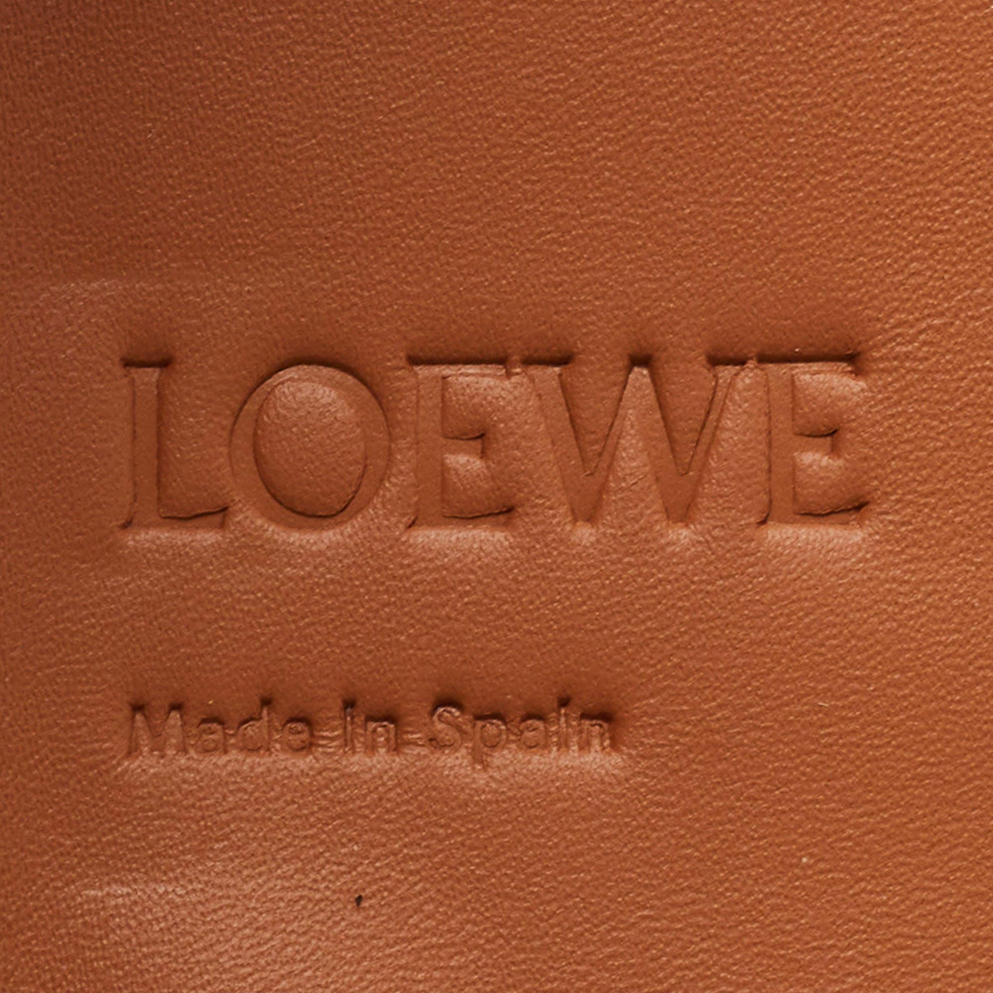 Women's Loewe Brown Leather Mini Heel Duo Pouch Bag