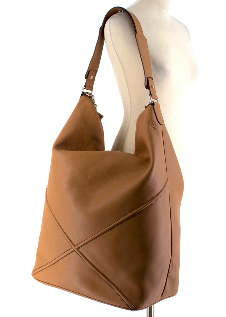 Loewe Brown Leather Oversized Hobo Bag - Season 2019 For Sale at 1stDibs
