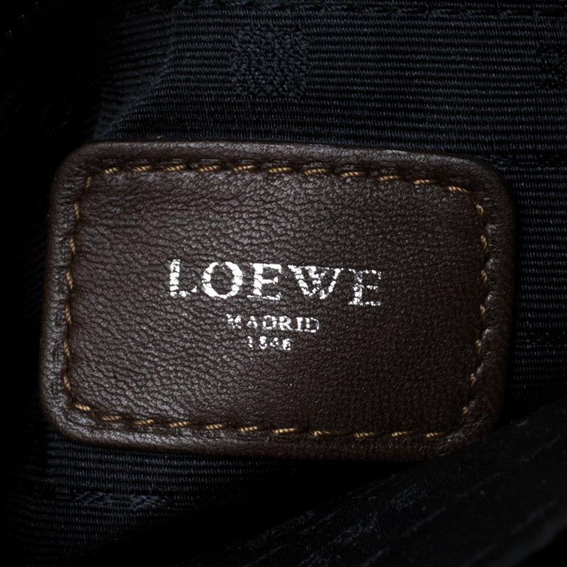 Black Loewe Brown Leather Shoulder Bag