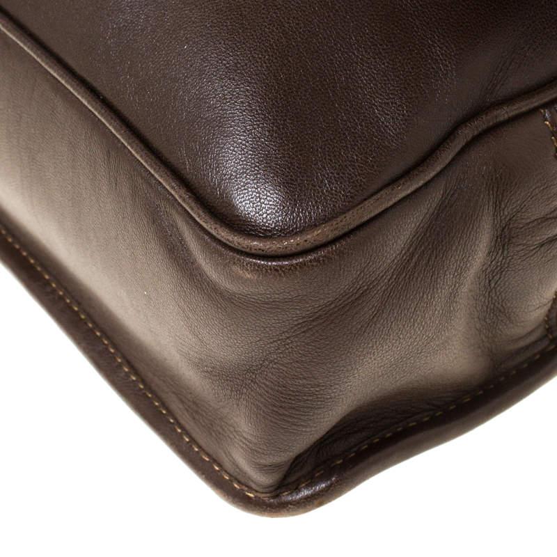 Loewe Brown Leather Shoulder Bag For Sale 2