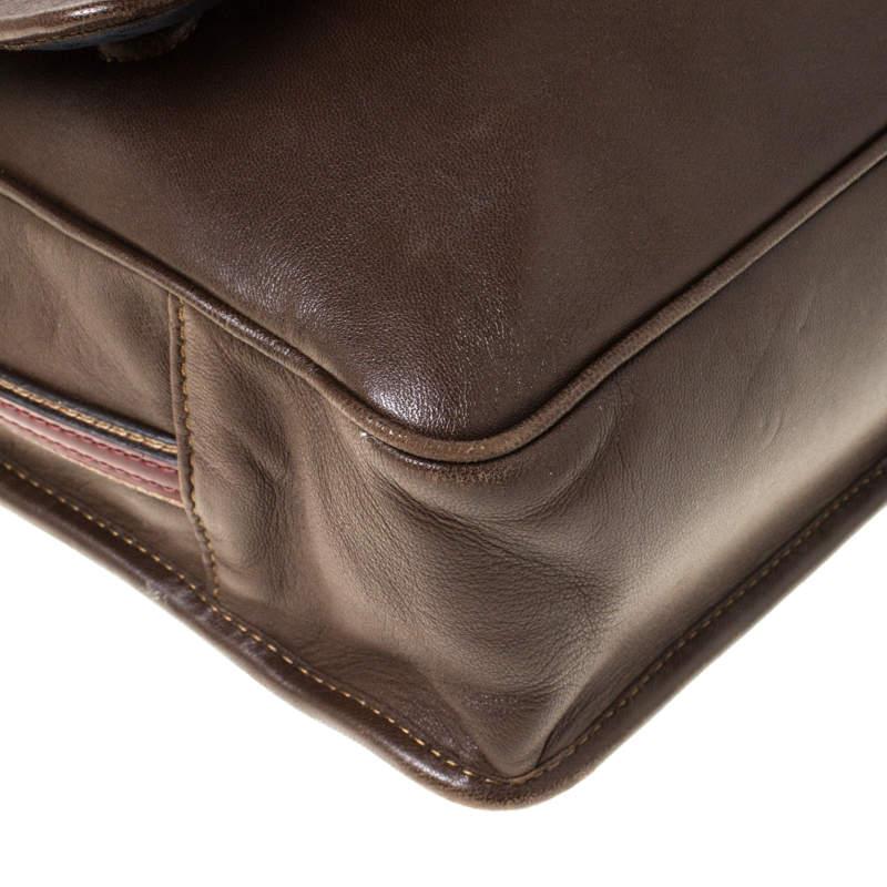 Loewe Brown Leather Shoulder Bag For Sale 3
