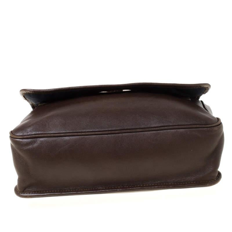 Loewe Brown Leather Shoulder Bag For Sale 4