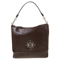 Used Loewe Brown Leather Shoulder Bag