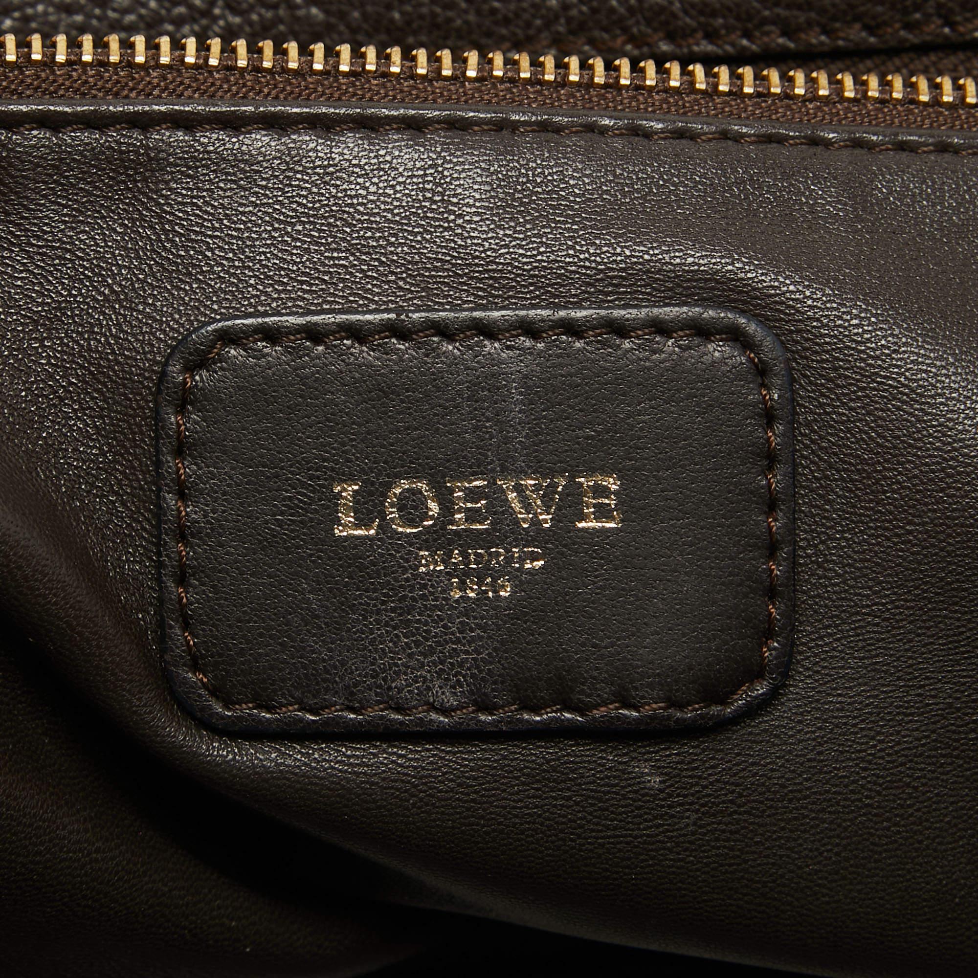 Loewe Brown Leather Wood Handle Amazona 36 Bag 13