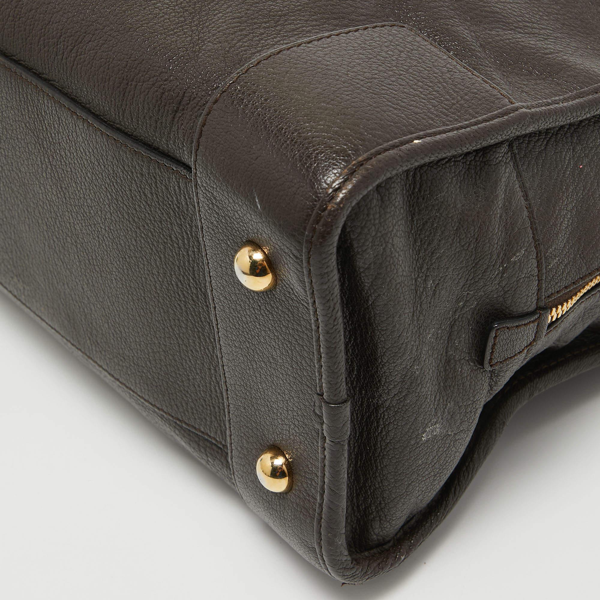 Loewe Brown Leather Wood Handle Amazona 36 Bag 5