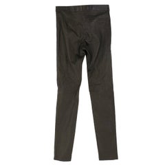 Loewe brown skinny leather trousers 36 FR