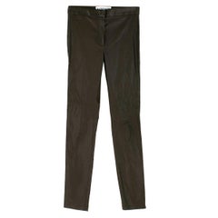 Loewe brown skinny leather trousers 36 FR
