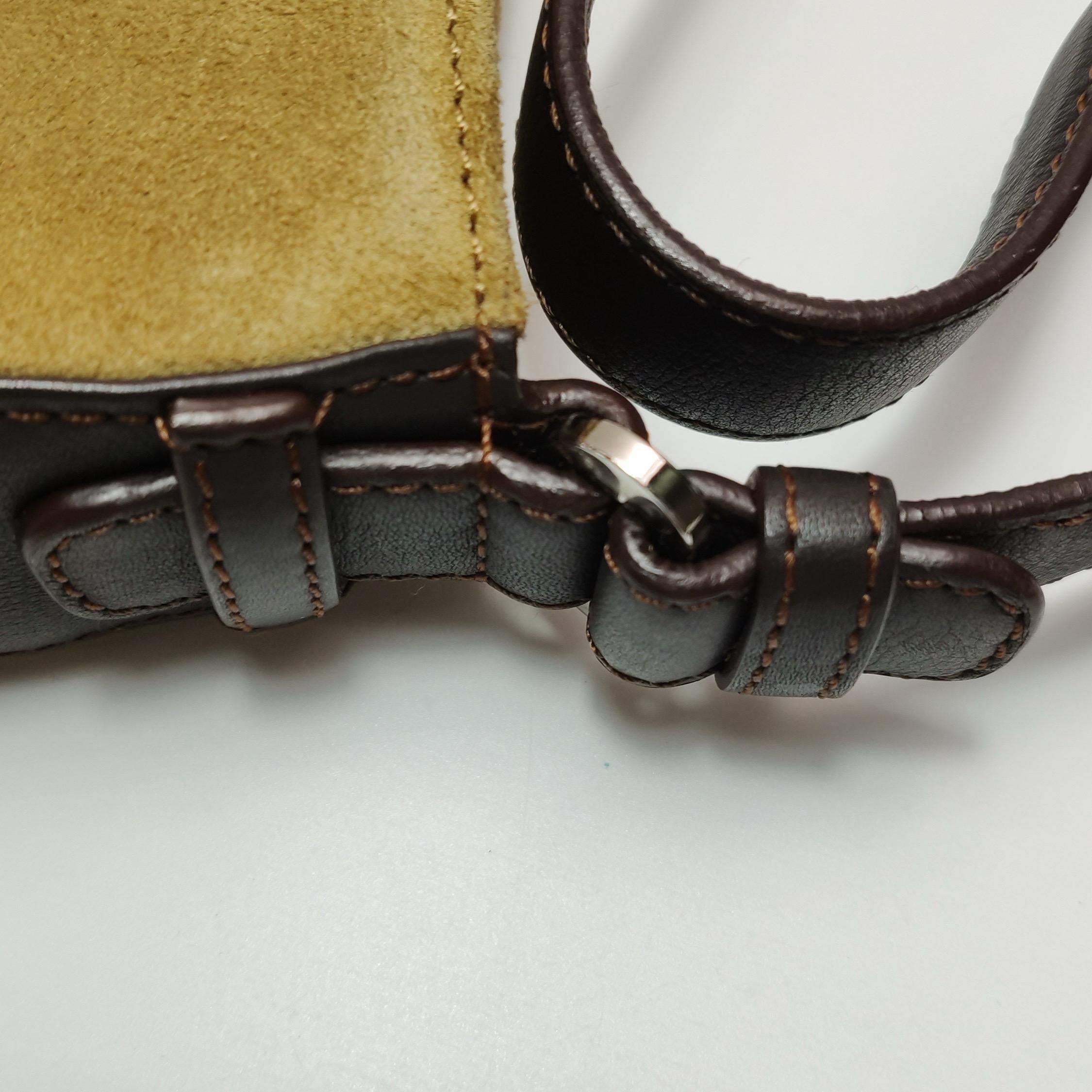 Loewe Brown Suede Shoulder Bag Vintage en venta 6