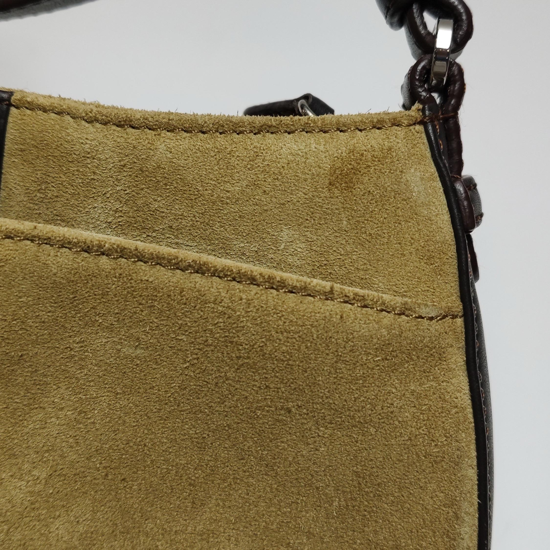 Loewe Brown Suede Shoulder Bag Vintage en venta 7