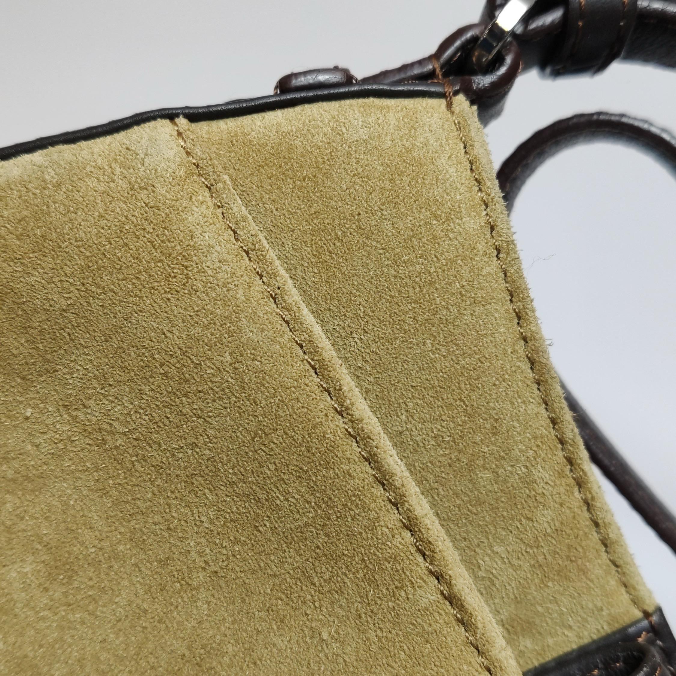 Loewe Brown Suede Shoulder Bag Vintage en venta 8